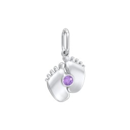 Baby Feet Gemstone Charm