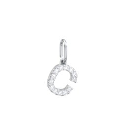 Pavé Initial Charm-C