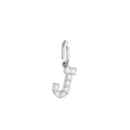 Pavé Initial Charm-J