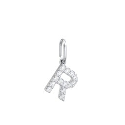 Pavé Initial Charm-R
