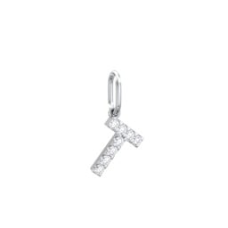 Pavé Initial Charm-T