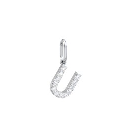 Pavé Initial Charm-U