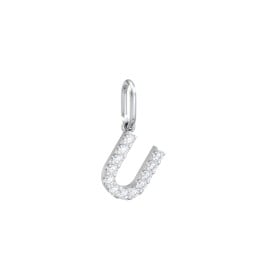 Pavé Initial Charm-U