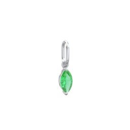 Marquise Gemstone Charm in 925 Sterling Silver with Emerald