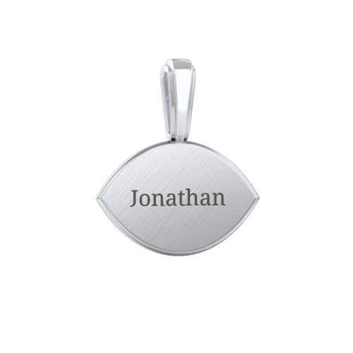 Men's Engravable Evil Eye Gemstone Pendant with Cold Enamel – Sterling Silver with Emerald