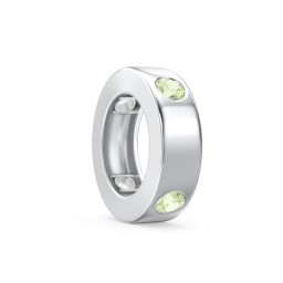 Multi-Gemstone Stacking Ring Charm in 925 Sterling Silver with Peridot