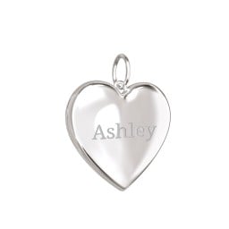Engravable Heart Photo Locket Charm