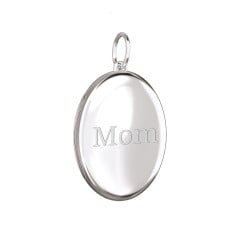 Engravable Oval Photo Locket Charm