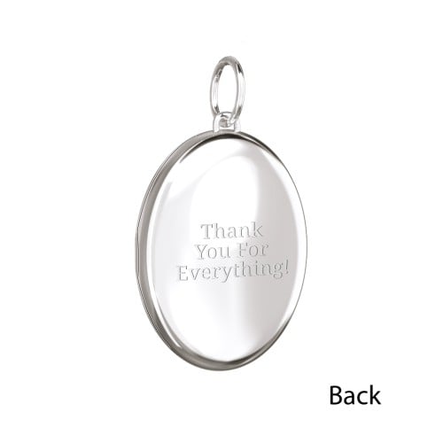 Engravable Oval Photo Locket Charm