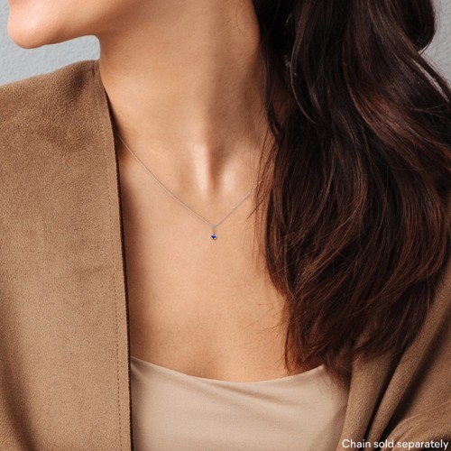 Bezel-Set Round Cut Charm (Dainty)