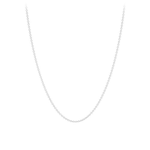 Sterling Silver Cable Chain Necklace - 16" with 2" Extender