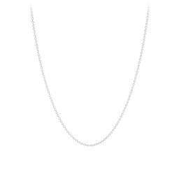 Sterling Silver Cable Chain Necklace - 16" with 2" Extender in 925 Sterling Silver