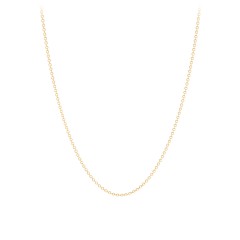 18K Gold Plated Diamond Cut Cable Chain Necklace - 16" with 2" Extender – 18K Gold Plated Silver