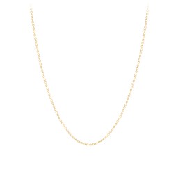 Gold Diamond Cut Cable Chain Necklace - 16" in 9K Solid Yellow Gold