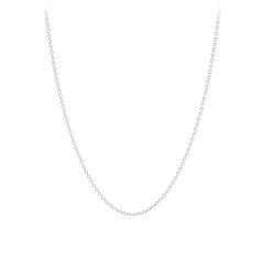 Premium Gold Diamond Cut Cable Chain - 16" with 2" Extender – 9kt White Gold