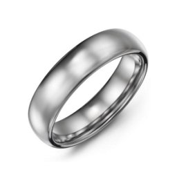 Men's Polished Dome Tungsten Ring in Tungsten