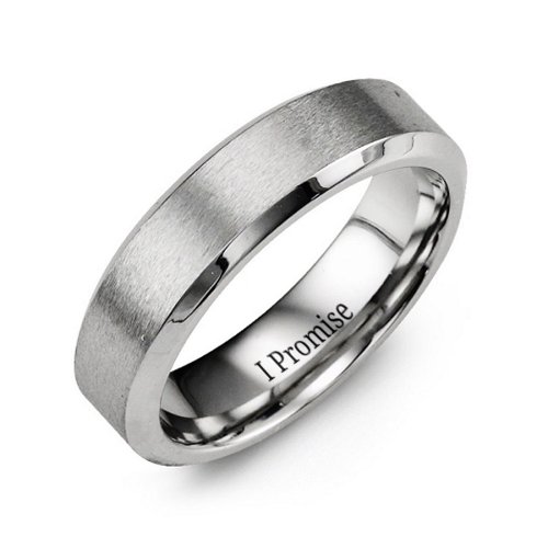 Men's Classic Brushed & Polished Cobalt Band – Cobalt
