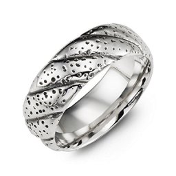 Men's Twisted Dome Cobalt Ring