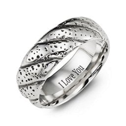 Men's Twisted Dome Cobalt Ring