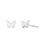 Butterfly Shape Stud Earrings – Sterling Silver