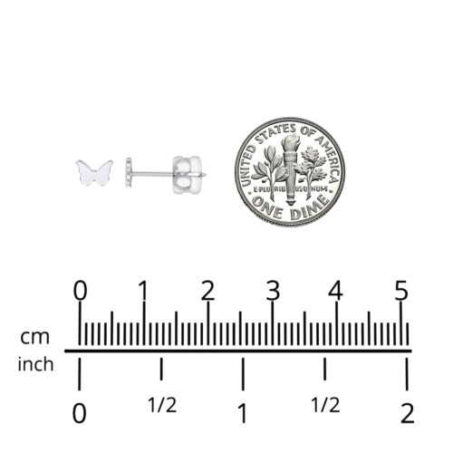 Butterfly Shape Stud Earrings – Sterling Silver