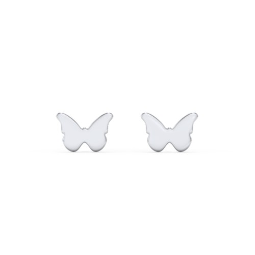 Butterfly Shape Stud Earrings – Sterling Silver