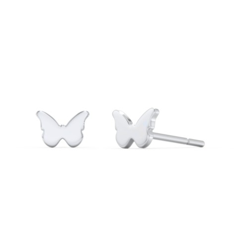 Butterfly Shape Stud Earrings – Sterling Silver