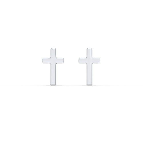 Kids Cross Stud Earrings – Sterling Silver