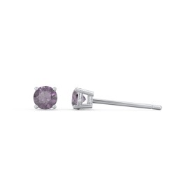 Kids Classic Birthstone Stud Earrings in 925 Sterling Silver with Alexandrite