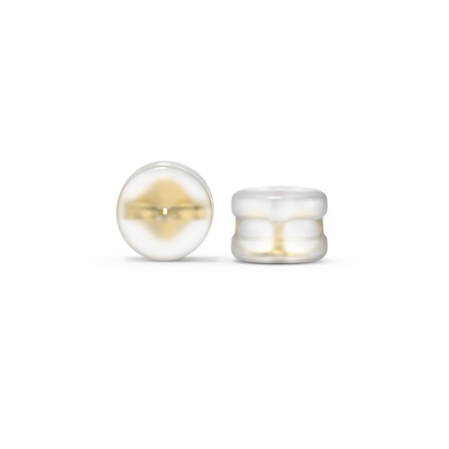 Kids Bezel Set Birthstone Stud Earrings – 9kt Yellow Gold with Pink Tourmaline