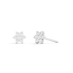 Kids Birthstone Flower Cluster Stud Earrings