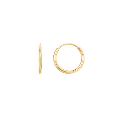 Kids Small Endless Gold Hoop Earrings – 14K Yellow Gold