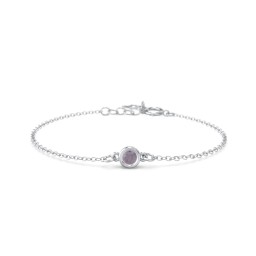 Kids and Baby Bezel Set Birthstone Bracelet in 925 Sterling Silver