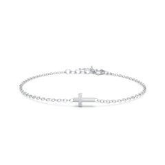 Kids and Baby Cross Charm Bracelet – Sterling Silver