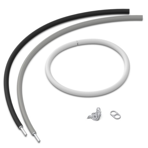 Engravable Mermaid Charm Silicone Bracelet Set - Double Style