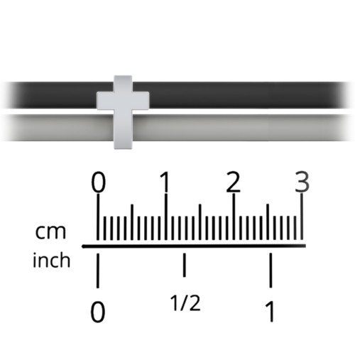 Engravable Classic Cross Charm Silicone Bracelet Set - Double Style – Sterling Silver