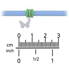 Personalised Butterfly Charm Silicone Bracelet Set – Single Style