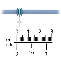 Personalised Cross Charm Silicone Bracelet Set - Single Style