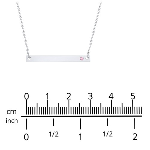 Kids Birthstone Name Bar Pendant – 9kt Yellow Gold with Emerald
