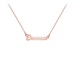 Kids Dainty Personalised Name Necklace in 9K Solid Rose Gold