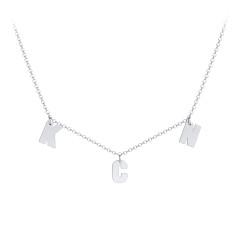 Kids Initial Necklace with 3 Letters – Sterling Silver