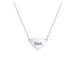 Kids Engravable Heart Necklace in 925 Sterling Silver
