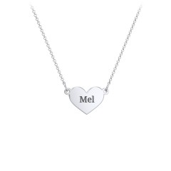 Kids Engravable Heart Necklace – 9kt Yellow Gold