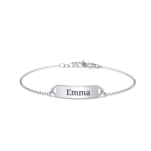 Kids and Baby Mini Engravable Bar Bracelet – Sterling Silver