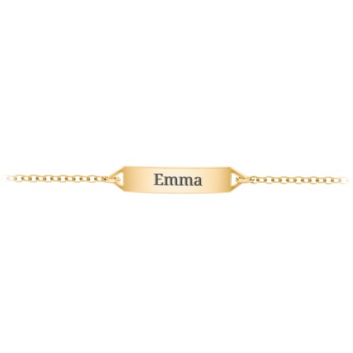 Kids and Baby Mini Engravable Bar Bracelet – 9kt Yellow Gold