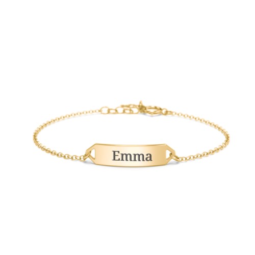 Kids and Baby Mini Engravable Bar Bracelet – 9kt Yellow Gold