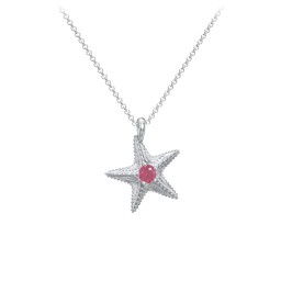 Kids Starfish Birthstone Charm Necklace