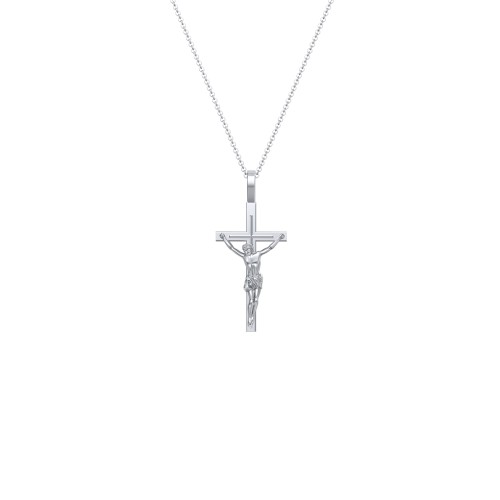 Kids Small Crucifix Necklace – Sterling Silver