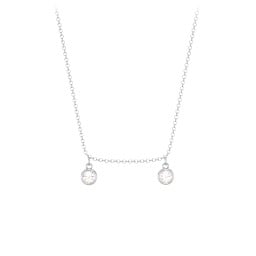 Kids Birthstone Charm Necklace with 2 Stones