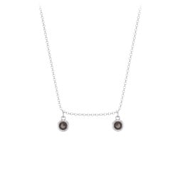 Kids Birthstone Charm Necklace with 2 Stones
